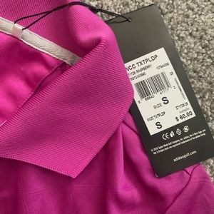 NEW Adidas Golf Polo Shirt - Raspberry - Size Sm